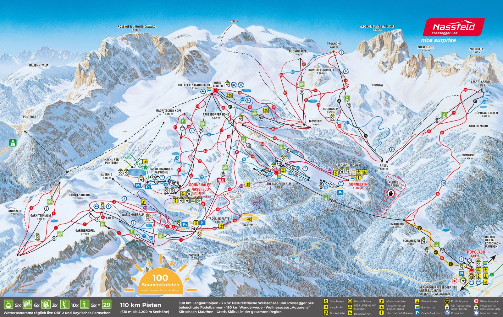 Trasy narciarskie - Nassfeld , 21/02/2027 – 27/02/2027